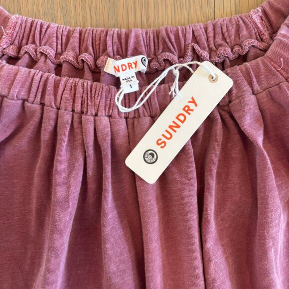 NWT Anthropologie Sundry Maxi Trapeze Dress Berry - Picture 2 of 9